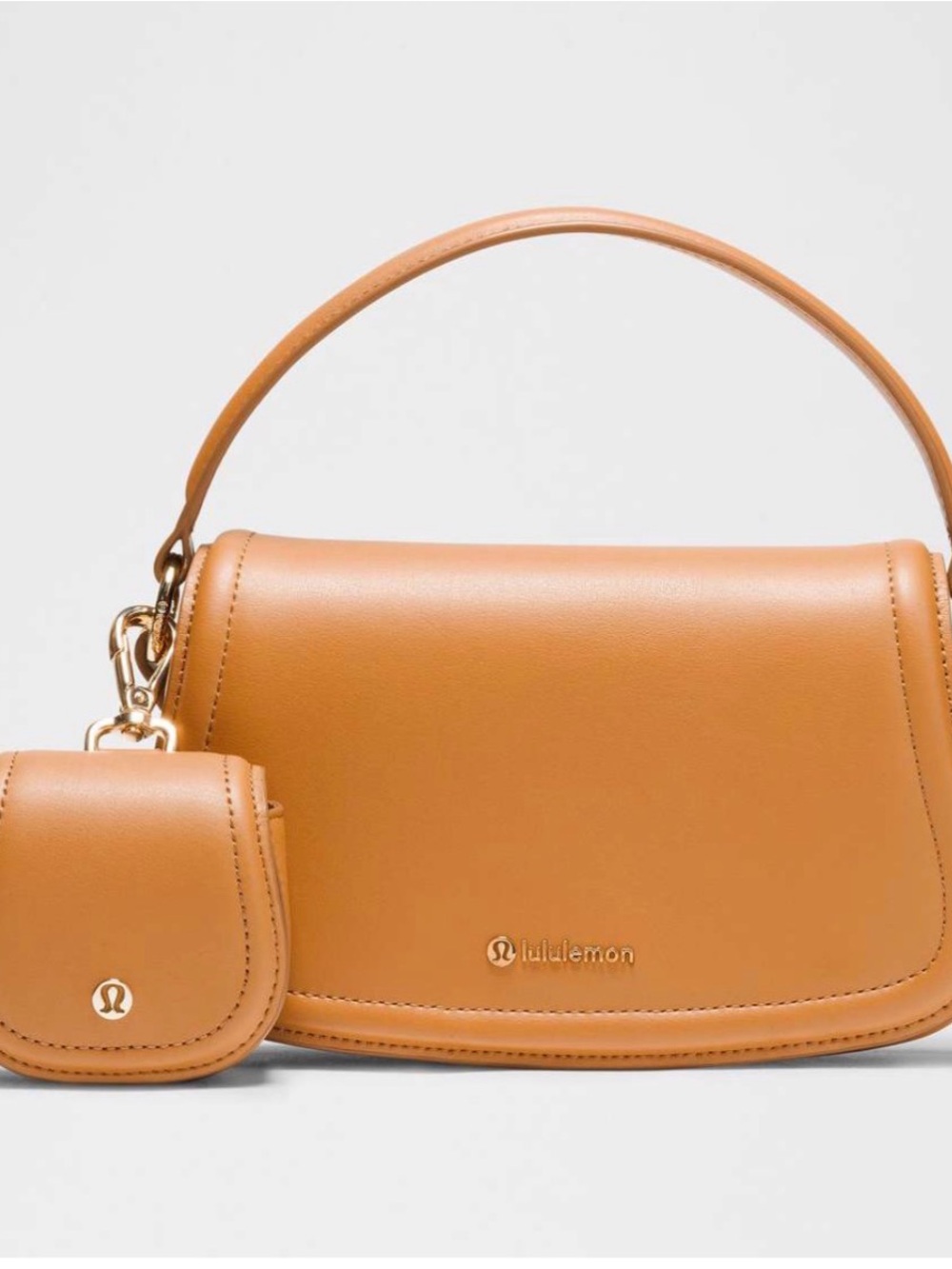 Lululemon Cactus ‘leather Mini Bag Chestnut Brown Crossbody NWT